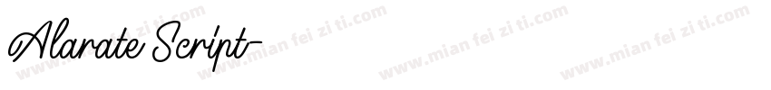 Alarate Script字体转换